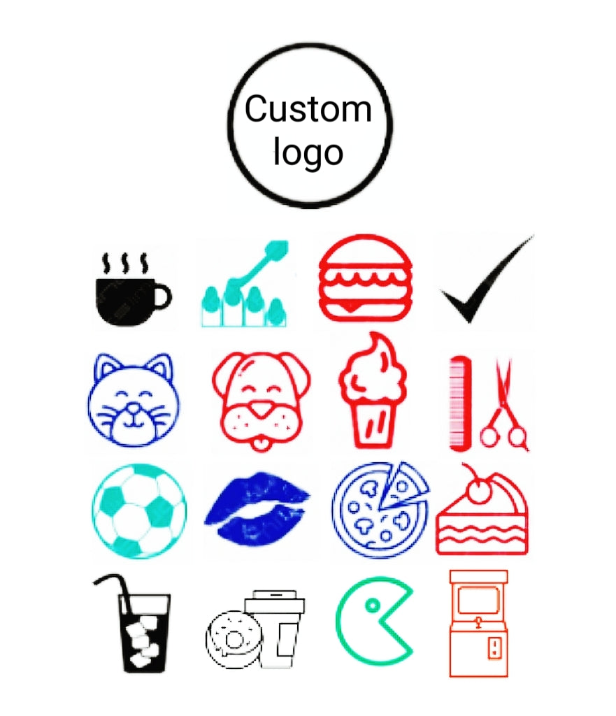 Custom 10mm Loyalty Card Stamp Pet Coffee Cafe Beauty Bakery Cake Sport Football