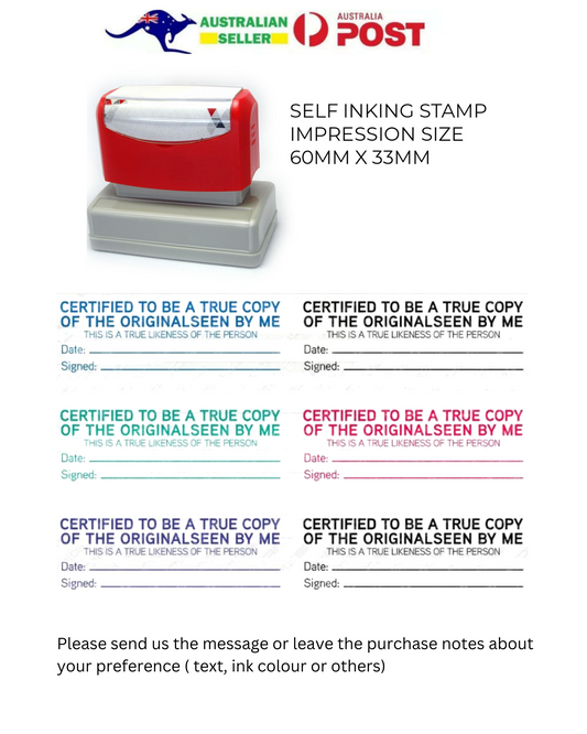 I Certify JP Officer Self Inking Rubber Stamp for Business Shop Office 6033mm