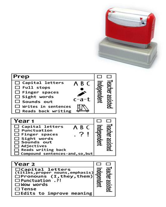 Teacher Gift Custom checklist stamps Personalized Teacher Stamp self ink stamp 60x33mm