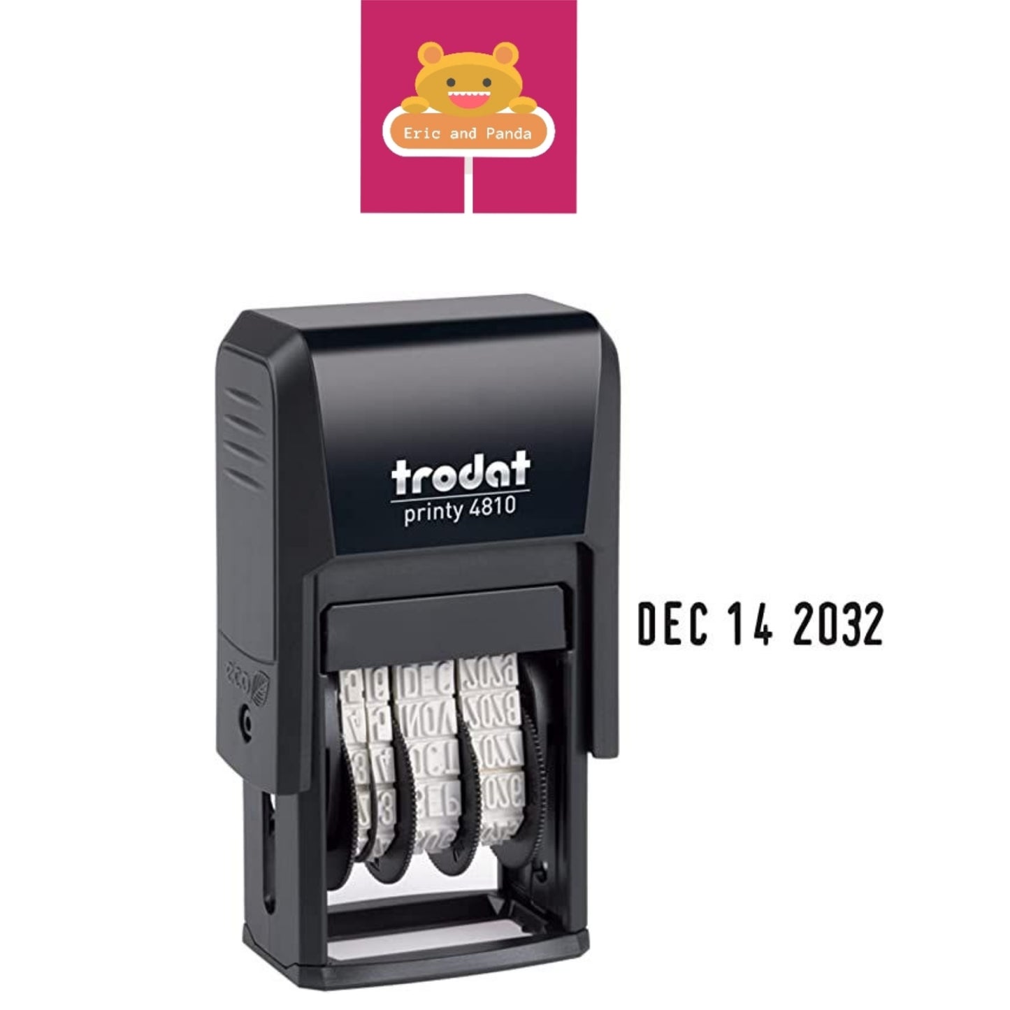 Trodat date Printy 4810 Self inking Pocket Date stamp Black Dater 3.8mm