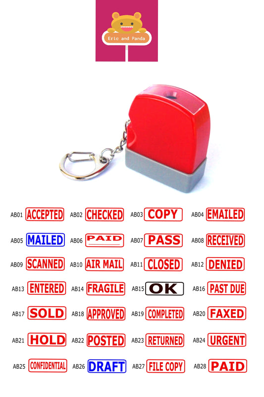 Personalise Business Accounting Stamp Custom Self Inking SCANNED CHECKED PAID