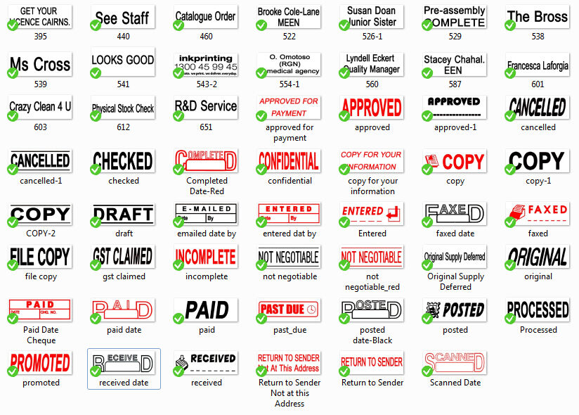 Personalise Stamp Business Office Custom Self Inking ENTERED COMPLETED PAID